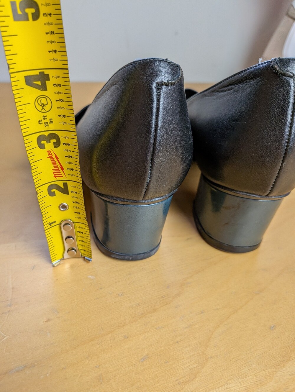 AUDLEY LONDON Heel Women Shoes Black Leather Blue Strap Size 37 = 7 US - Picture 6 of 12